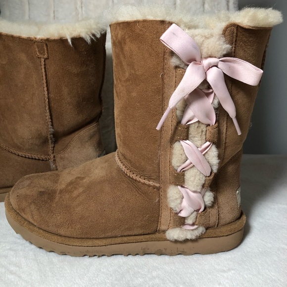 UGG Kids' Pala Boots Chestnut/Pink - Picture 4 of 8